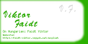 viktor faidt business card